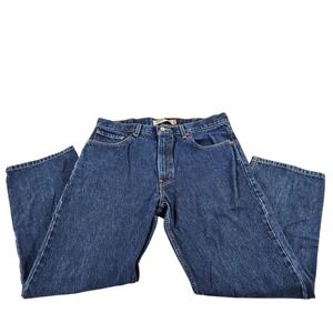 Levis 505 Regular Fit Jeans Mens 38x30 Dark Wash Blue Straight Leg Denim Pants
